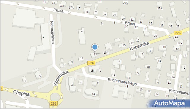 Pruszcz Gdański, Kopernika Mikołaja, 13, mapa Pruszcz Gdański