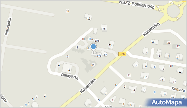 Pruszcz Gdański, Kopernika Mikołaja, 67e, mapa Pruszcz Gdański