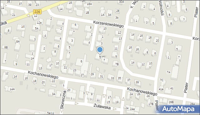 Pruszcz Gdański, Kordeckiego Augustyna, ks., 5, mapa Pruszcz Gdański