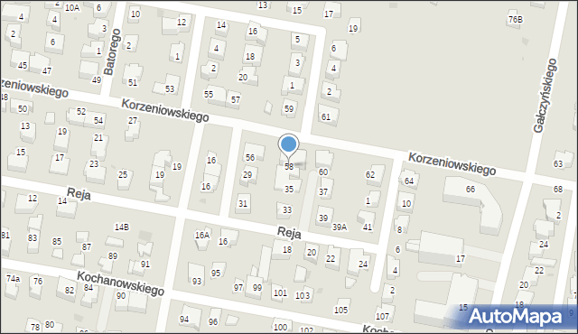 Pruszcz Gdański, Korzeniowskiego Józefa Konrada, 58, mapa Pruszcz Gdański