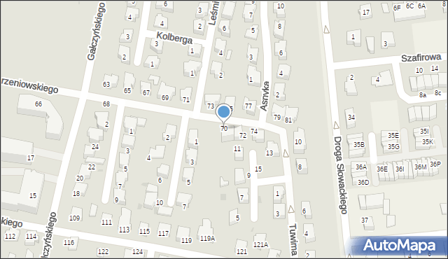 Pruszcz Gdański, Korzeniowskiego Józefa Konrada, 70, mapa Pruszcz Gdański