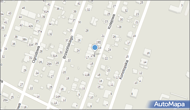 Pruszków, Kolejowa, 17C, mapa Pruszków