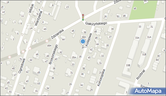 Pruszków, Kolejowa, 37, mapa Pruszków