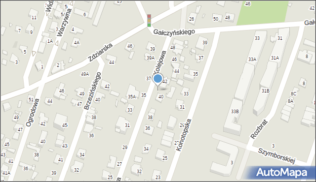 Pruszków, Kolejowa, 42A, mapa Pruszków