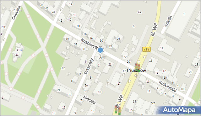 Pruszków, Kościuszki Tadeusza, gen., 29, mapa Pruszków