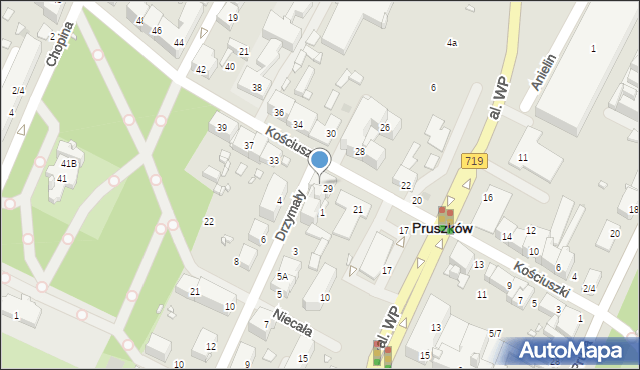 Pruszków, Kościuszki Tadeusza, gen., 31, mapa Pruszków