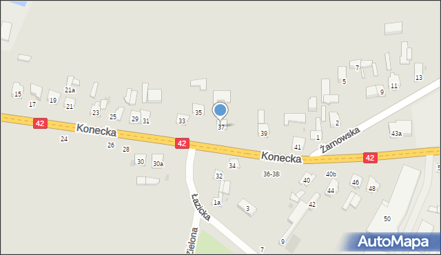 Przedbórz, Konecka, 37, mapa Przedbórz