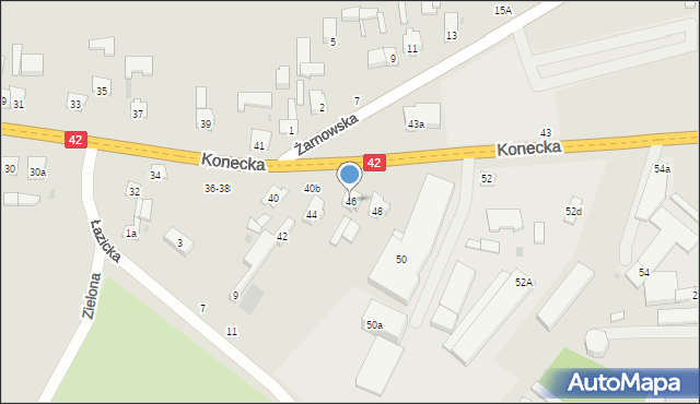 Przedbórz, Konecka, 46, mapa Przedbórz