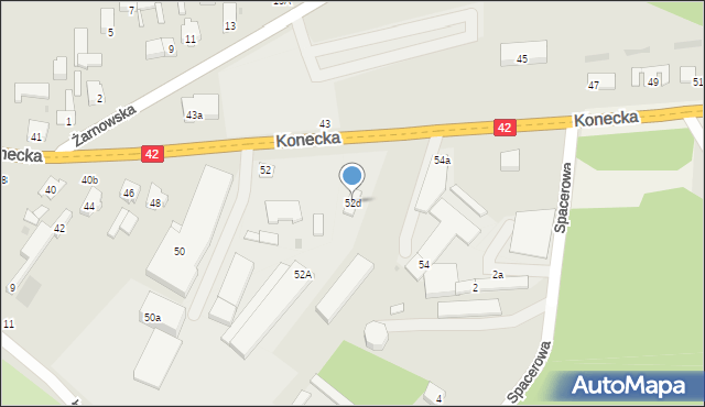 Przedbórz, Konecka, 52d, mapa Przedbórz