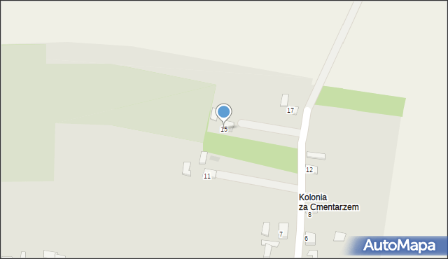 Przedecz, Kolonia za Cmentarzem, 15, mapa Przedecz