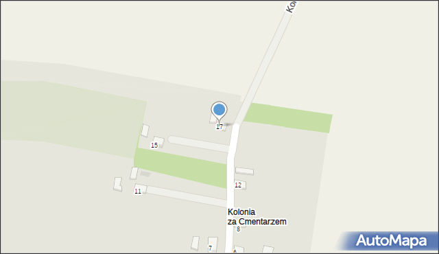 Przedecz, Kolonia za Cmentarzem, 17, mapa Przedecz