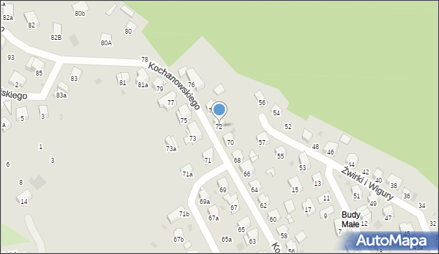 Przemyśl, Kochanowskiego Jana, 72, mapa Przemyśla