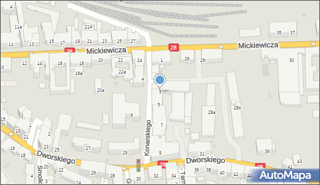 Przemyśl, Konarskiego Stanisława, 3, mapa Przemyśla