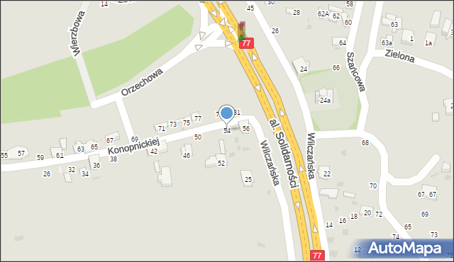Przemyśl, Konopnickiej Marii, 54, mapa Przemyśla