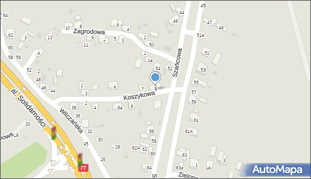 Przemyśl, Koszykowa, 9, mapa Przemyśla