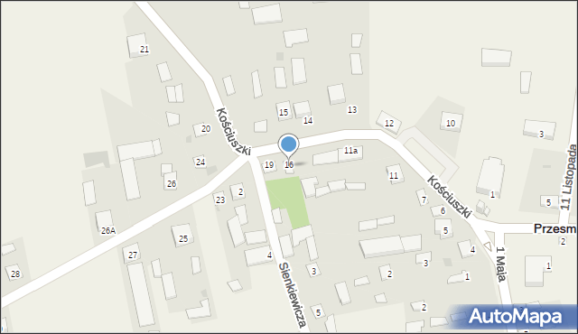 Przesmyki, Kościuszki Tadeusza, gen., 17, mapa Przesmyki