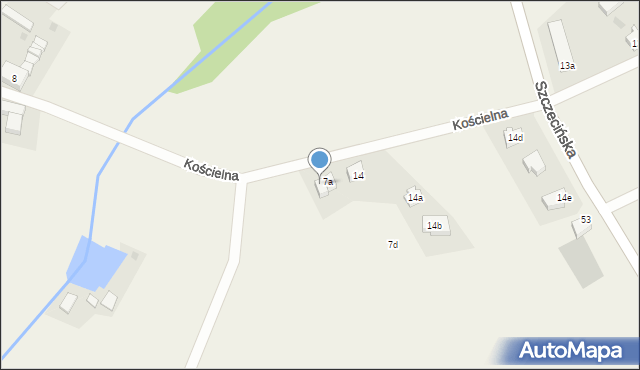 Przęsocin, Kościelna, 7b, mapa Przęsocin