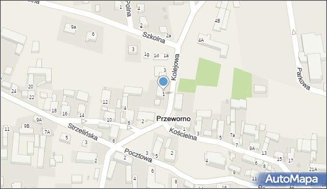 Przeworno, Kolejowa, 1, mapa Przeworno