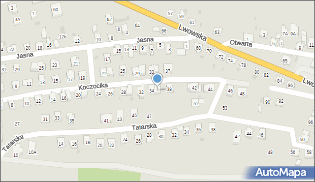 Przeworsk, Koczocika Kazimierza, 36, mapa Przeworsk