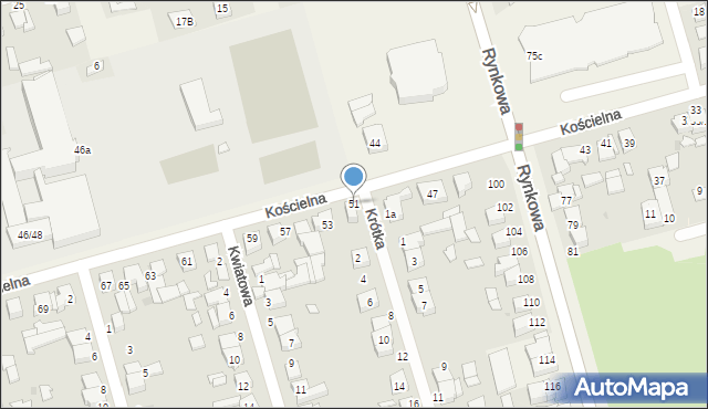 Przeźmierowo, Kościelna, 51, mapa Przeźmierowo