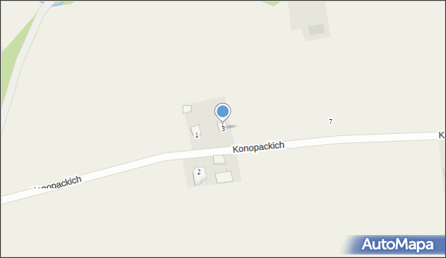 Przysiersk, Konopackich, 3, mapa Przysiersk