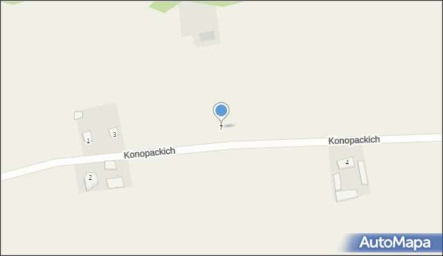 Przysiersk, Konopackich, 7, mapa Przysiersk