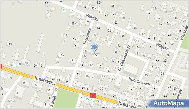 Przysucha, Konopnickiej Marii, 12a, mapa Przysucha