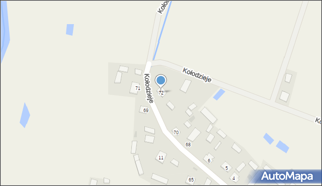 Przyszów, Kołodzieje, 72, mapa Przyszów