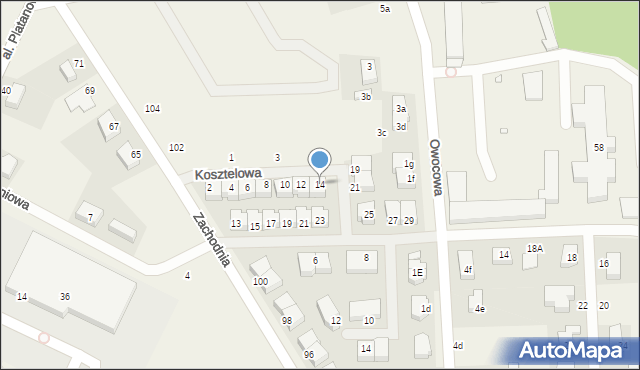 Psarskie, Kosztelowa, 14, mapa Psarskie