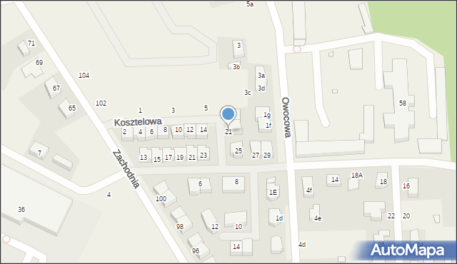 Psarskie, Kosztelowa, 21, mapa Psarskie