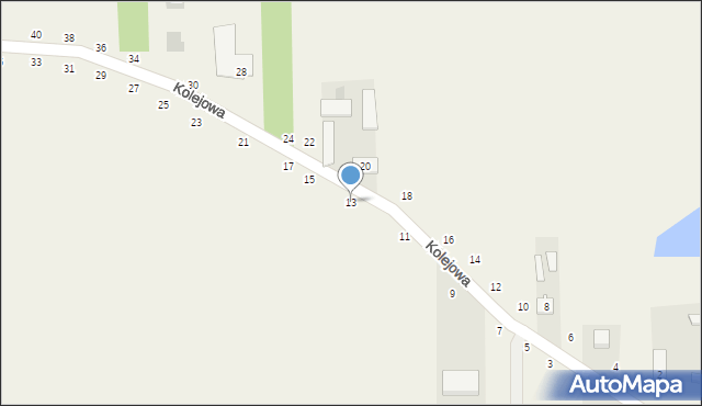 Psucin, Kolejowa, 13, mapa Psucin