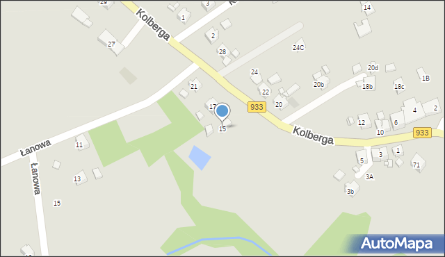 Pszów, Kolberga Oskara, 15, mapa Pszów