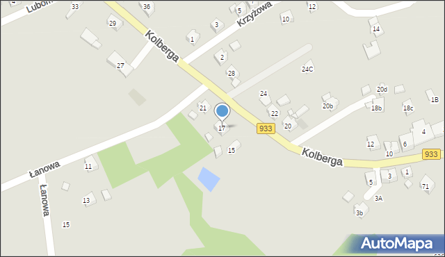 Pszów, Kolberga Oskara, 17, mapa Pszów