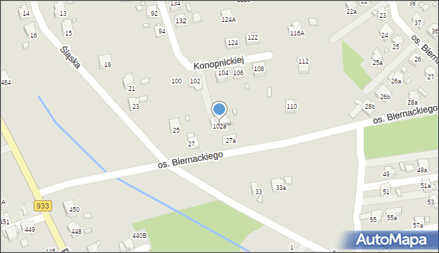 Pszów, Konopnickiej Marii, 102a, mapa Pszów