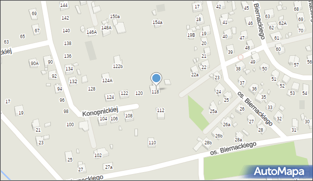 Pszów, Konopnickiej Marii, 116A, mapa Pszów