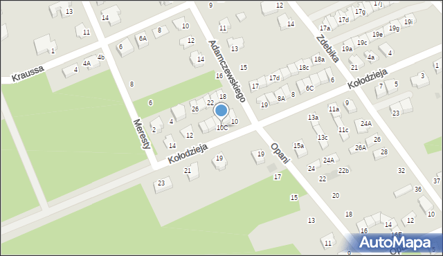 Puławy, Kołodzieja Mieczysława, 10C, mapa Puław