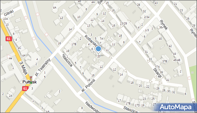 Pułtusk, Kotlarska, 10, mapa Pułtusk