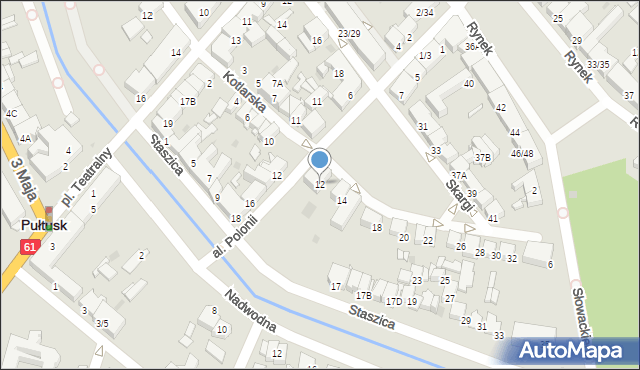 Pułtusk, Kotlarska, 12, mapa Pułtusk