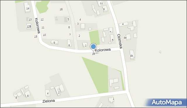 Pustków, Kolorowa, 16, mapa Pustków