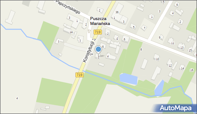Puszcza Mariańska, Konstytucji 3 Maja, 2, mapa Puszcza Mariańska