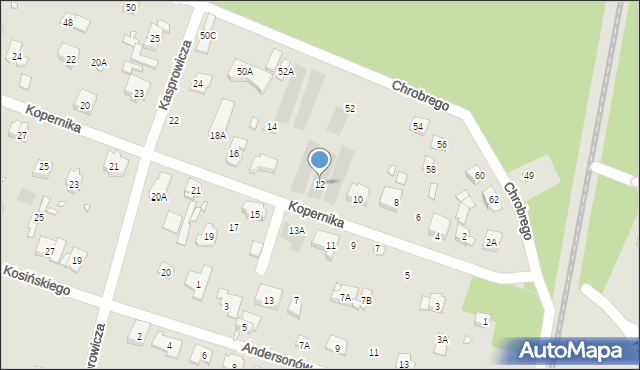 Puszczykowo, Kopernika Mikołaja, 12, mapa Puszczykowo