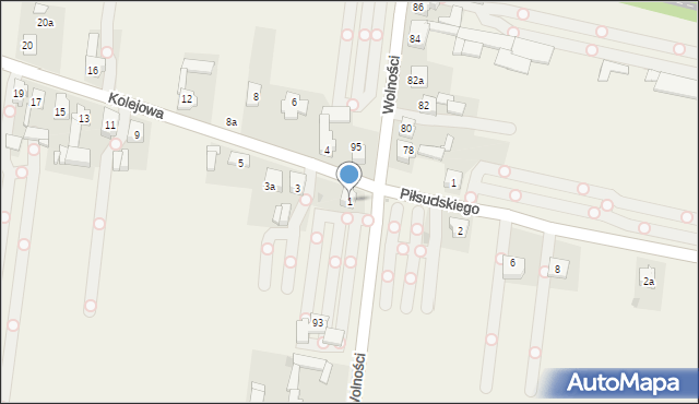 Pyrzowice, Kolejowa, 1, mapa Pyrzowice