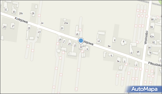 Pyrzowice, Kolejowa, 11, mapa Pyrzowice