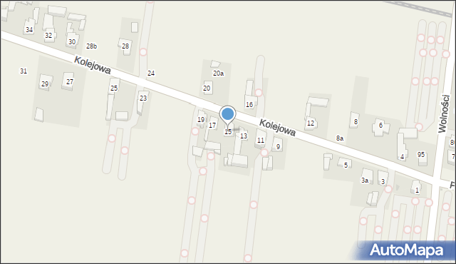 Pyrzowice, Kolejowa, 15, mapa Pyrzowice