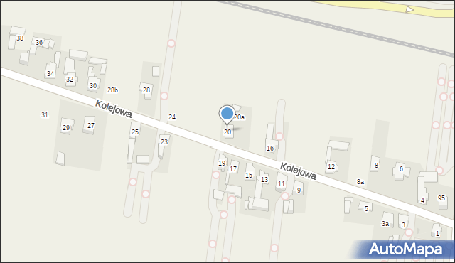 Pyrzowice, Kolejowa, 20, mapa Pyrzowice