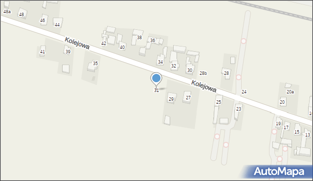 Pyrzowice, Kolejowa, 31, mapa Pyrzowice