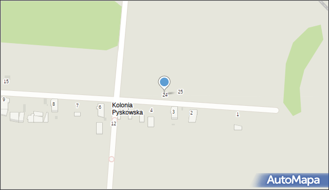 Pyskowice, Kolonia Pyskowicka, 24, mapa Pyskowice