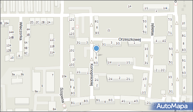 Pyskowice, Konopnickiej Marii, 6/2, mapa Pyskowice