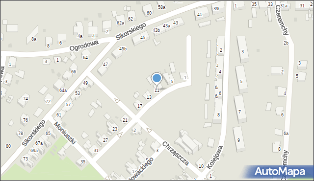 Pyskowice, Kościuszki Tadeusza, gen., 11, mapa Pyskowice