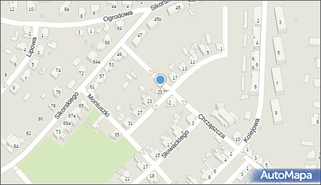 Pyskowice, Kościuszki Tadeusza, gen., 21, mapa Pyskowice